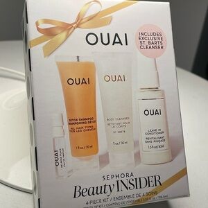 OUAI detox shampoo hair set has OUAI Leave in Conditioner OUAI Body Cleanser